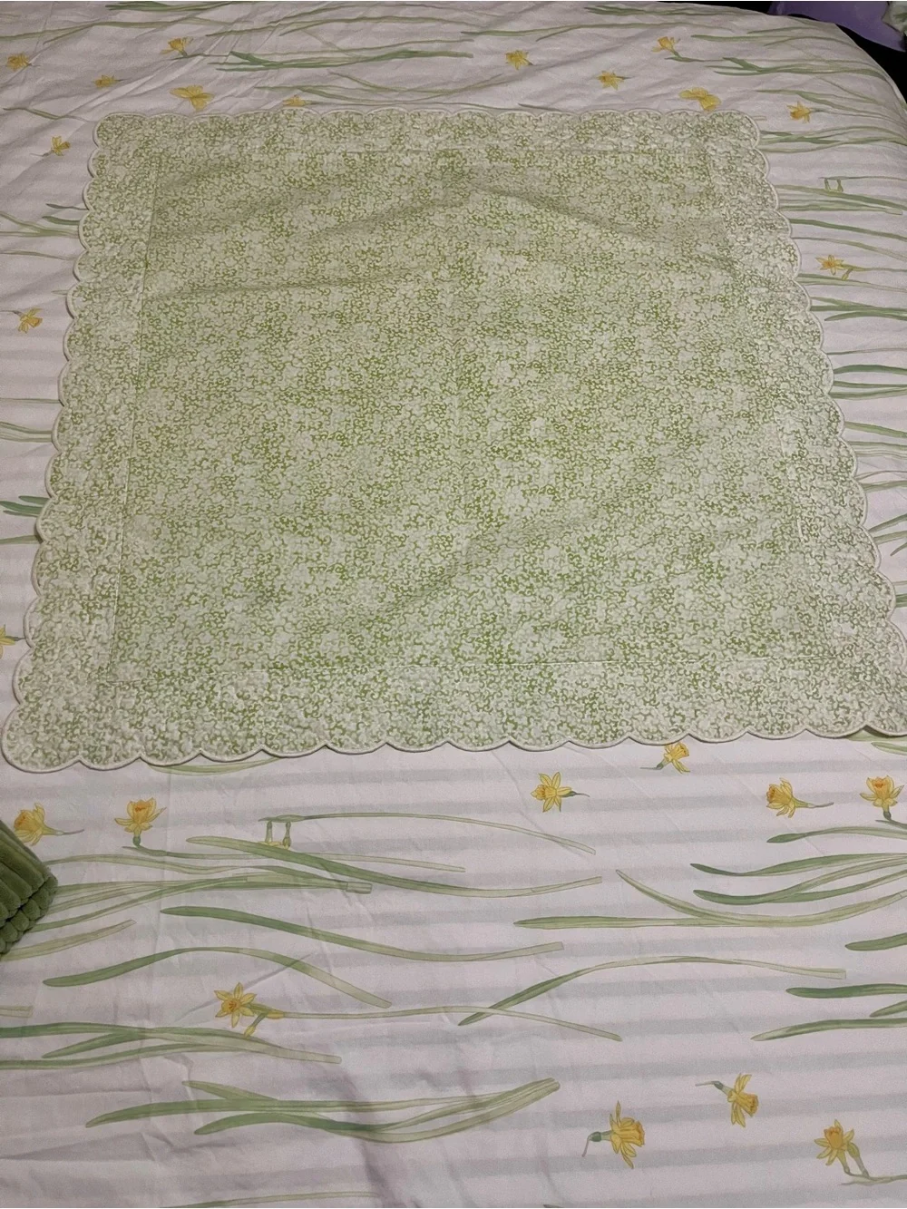 YVES DELORME  QUEEN DUVET AND EURO SHAMS JONQUILLE GREEN 💛💚